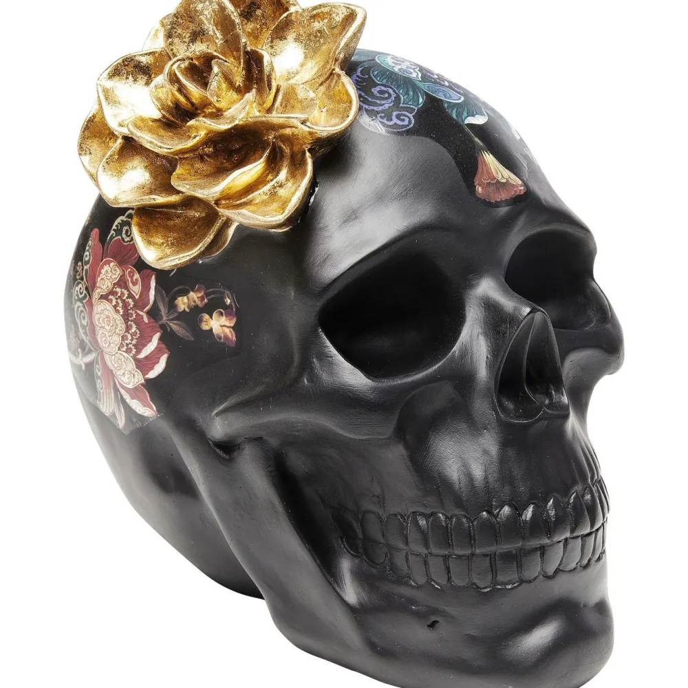 KARE Design Koriste-Esineet*Flower Skull Pääkallo Koriste-esine 22cm