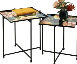 KARE Design Sohvapöydät*Flowers Garden Square Sivupöytä (2/Setti)