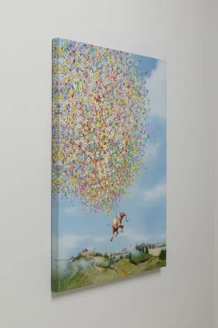 KARE Design Taulut|Olohuone*Flying Elephant In Day, Elefantti Canvas Taulu, 120x160cm