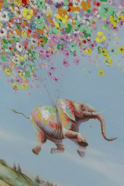 KARE Design Taulut|Olohuone*Flying Elephant In Day, Elefantti Canvas Taulu, 120x160cm