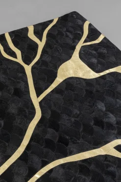 KARE Design Matot*Fulmine Black Matto Lehmännahkaa Musta170x240cm