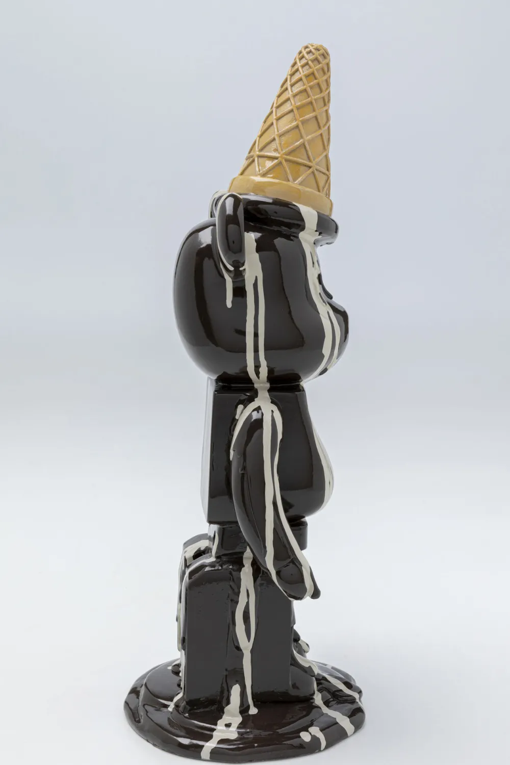KARE Design Koriste-Esineet*Gelato Bear Jäätelö Karhu Koriste-esine, Musta 40cm