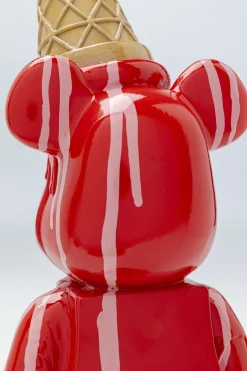 KARE Design Koriste-Esineet*Gelato Bear Jäätelö Karhu Koriste-esine, Punainen 40cm