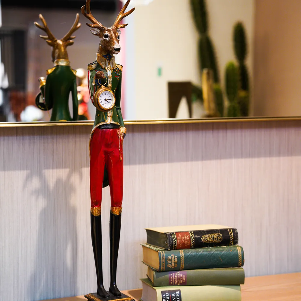 KARE Design Kellot*Gentleman Deer Peura Pöytäkello