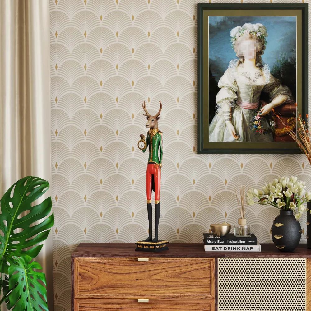 KARE Design Kellot*Gentleman Deer Peura Pöytäkello