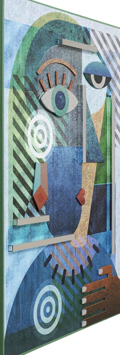 KARE Design Taulut|Olohuone*Geometric Woman Taulu - Monivärinen, 100x150cm