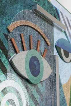 KARE Design Taulut|Olohuone*Geometric Woman Taulu - Monivärinen, 100x150cm