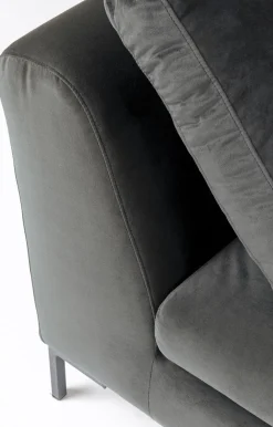 KARE Design Olohuone|Kulmasohvat*Gianni Small Kulmasohva - Samettia, Harmaa, Oikea