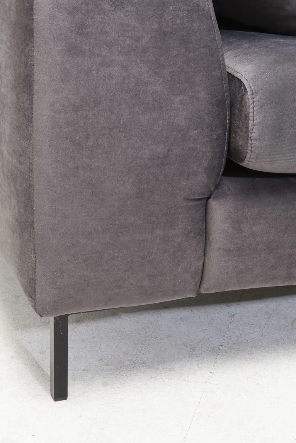 KARE Design Kulmasohvat*Gianni Velvet Kulmasohva - Harmaa, Musta, Vasen