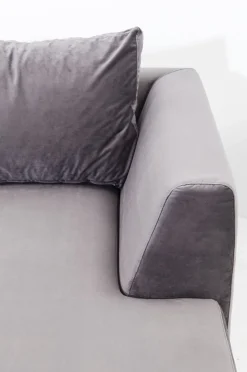 KARE Design Kulmasohvat*Gianni Velvet Kulmasohva - Harmaa, Musta, Vasen