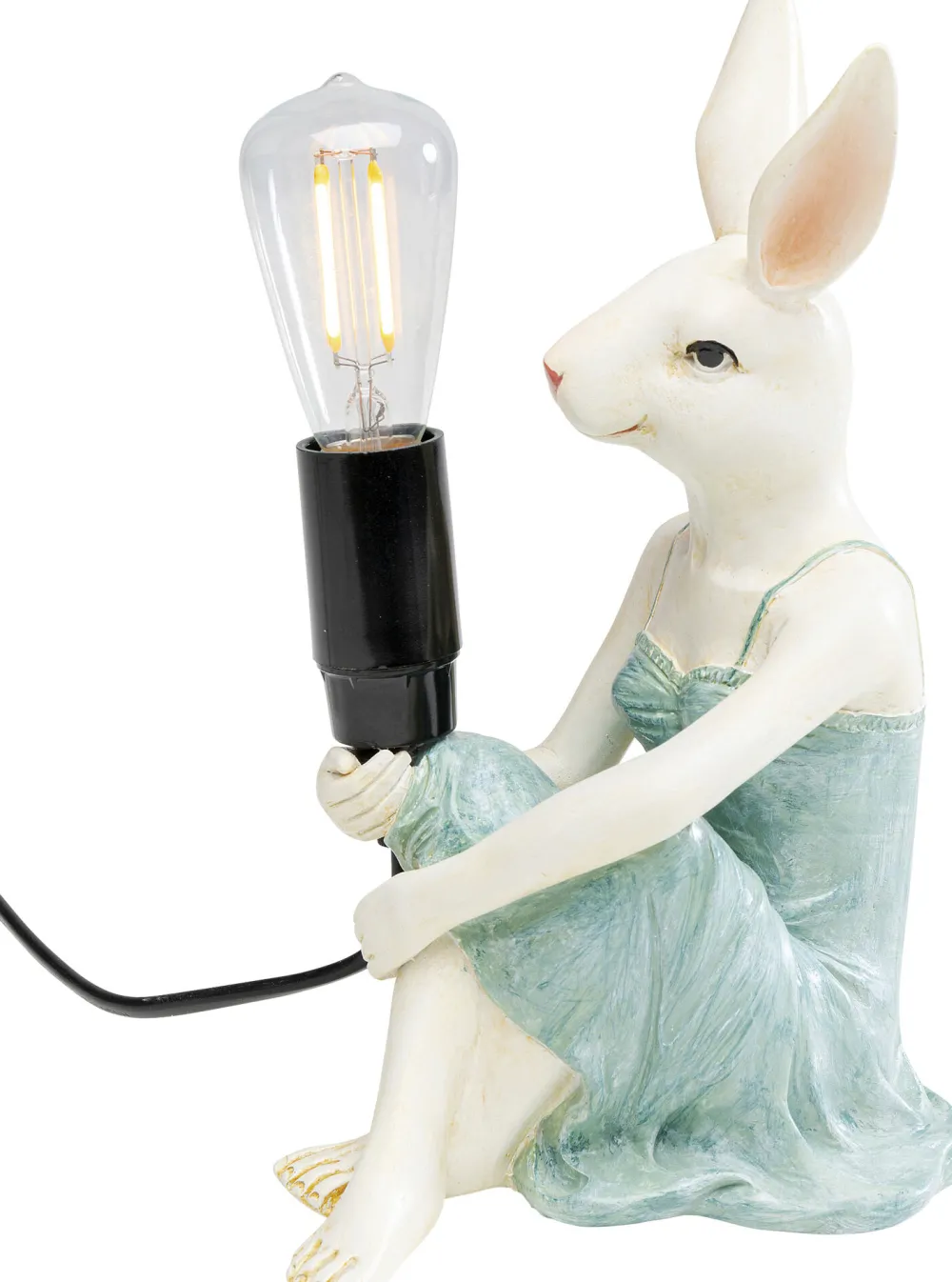 KARE Design Pöytävalaisimet*Girl Rabbit Tyttö Kani, Pupu Pöytävalaisin 21cm