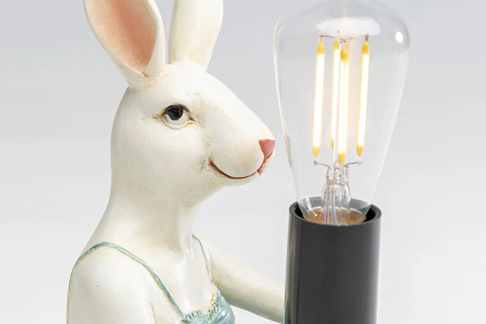 KARE Design Pöytävalaisimet*Girl Rabbit Tyttö Kani, Pupu Pöytävalaisin 21cm