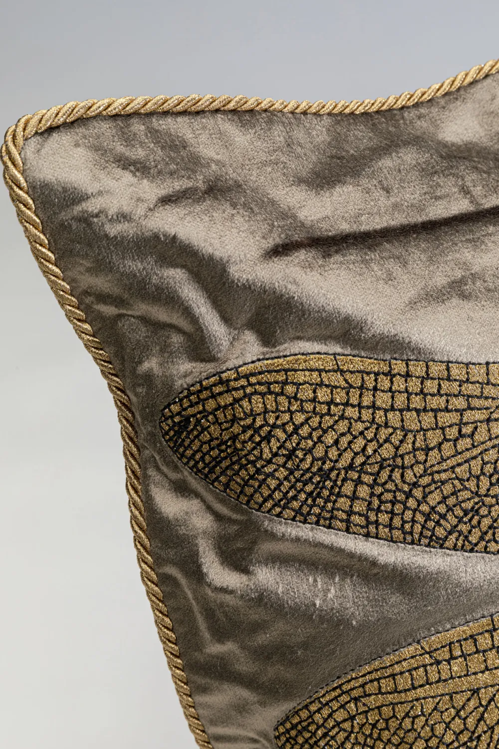 KARE Design Sisustustyynyt*Glitter Dragenfly Sudenkorento Tyyny, Ruskea 40x40cm