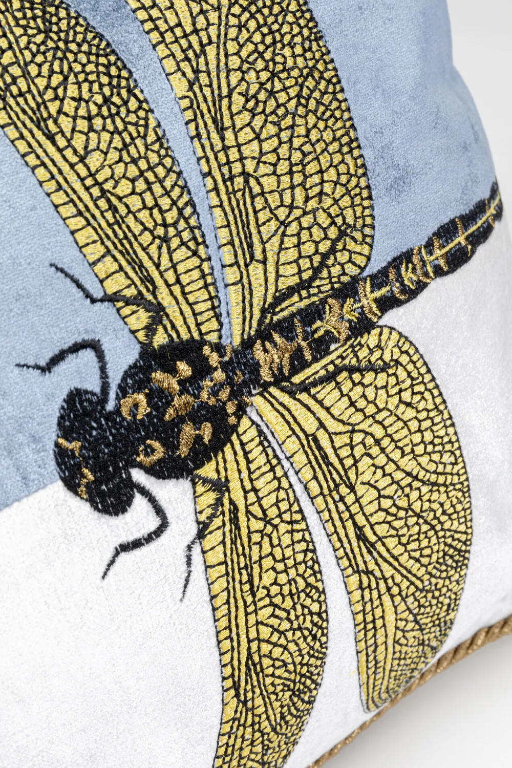 KARE Design Sisustustyynyt*Glitter Dragonfly Sudenkorento Tyyny, Valkoinen 50x30cm