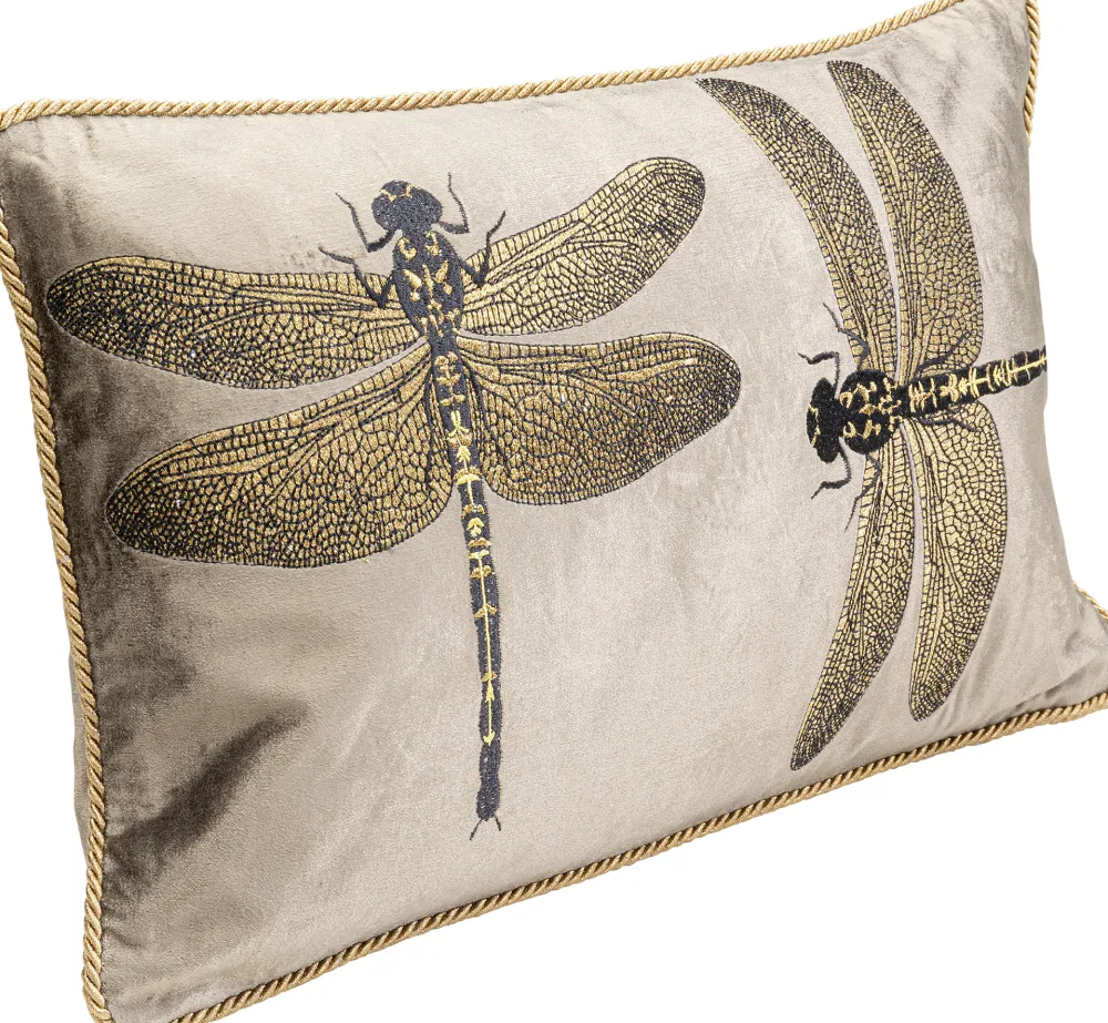 KARE Design Sisustustyynyt*Glitter Dragonfly Sudenkorento Tyyny, Ruskea 50x30cm