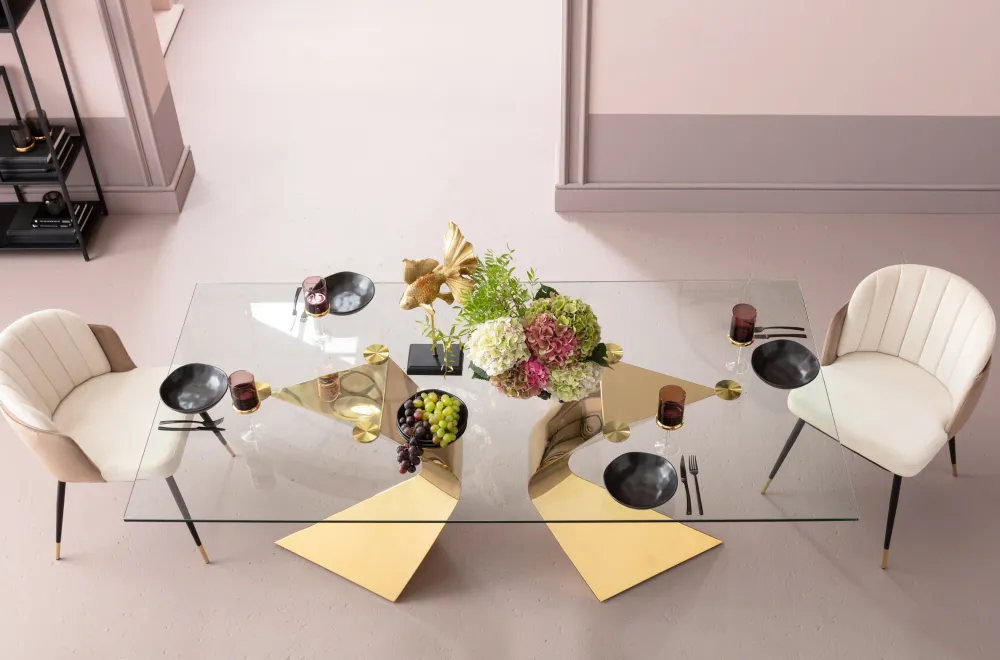 KARE Design Pöydät*Gloria Pöytä, Kulta 100x200cm