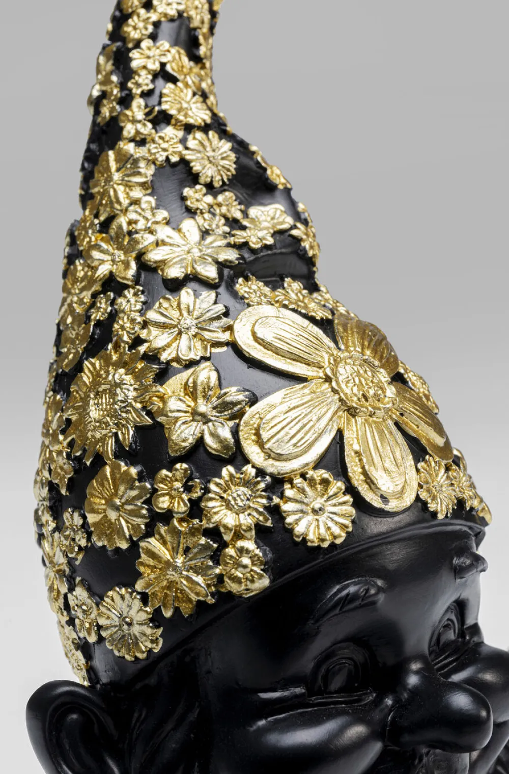 KARE Design Koriste-Esineet*Gnome Meditation Tonttu Koriste-esine, Musta/kulta 19cm