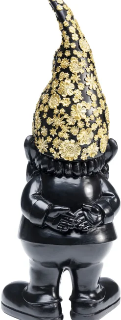 KARE Design Koriste-Esineet*Gnome Standing Tonttu Koriste-esine, Musta/kulta 30cm