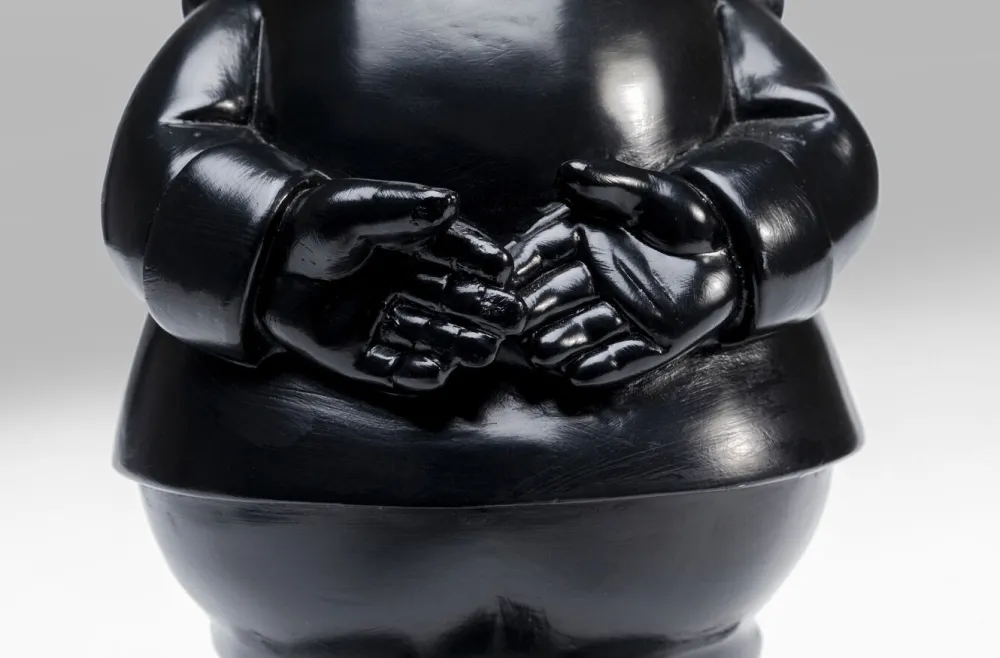 KARE Design Koriste-Esineet*Gnome Standing Tonttu Koriste-esine, Musta/kulta 30cm