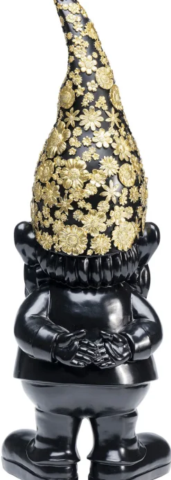 KARE Design Koriste-Esineet*Gnome Standing Tonttu Koriste-esine, Musta/kulta 61cm