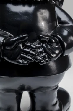 KARE Design Koriste-Esineet*Gnome Standing Tonttu Koriste-esine, Musta/kulta 61cm