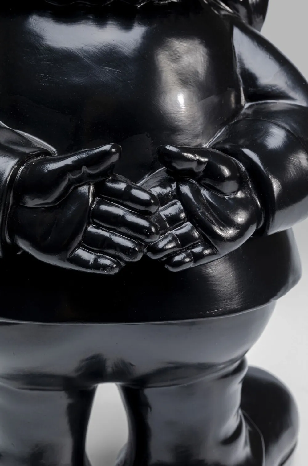 KARE Design Koriste-Esineet*Gnome Standing Tonttu Koriste-esine, Musta/kulta 61cm