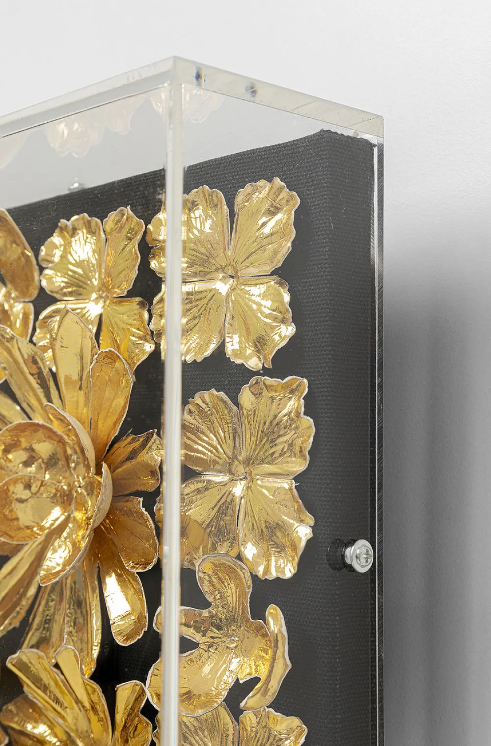 KARE Design Seinäkoristeet*Gold Flower Kehystetty Taulu 80x80cm