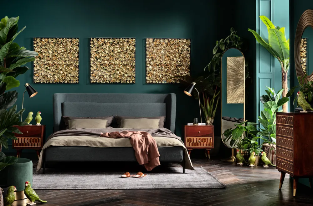 KARE Design Seinäkoristeet*Gold Flower Kehystetty Taulu 80x80cm