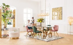 KARE Design Seinäkoristeet*Gold Flower Kukat Seinäkoriste, Taulu, Kulta 120x120cm