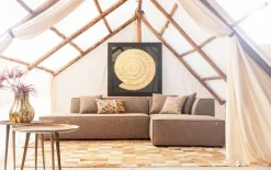 KARE Design Seinäkoristeet*Golden Snail Etana Seinä-koriste, Taulu, Kulta 120x120cm