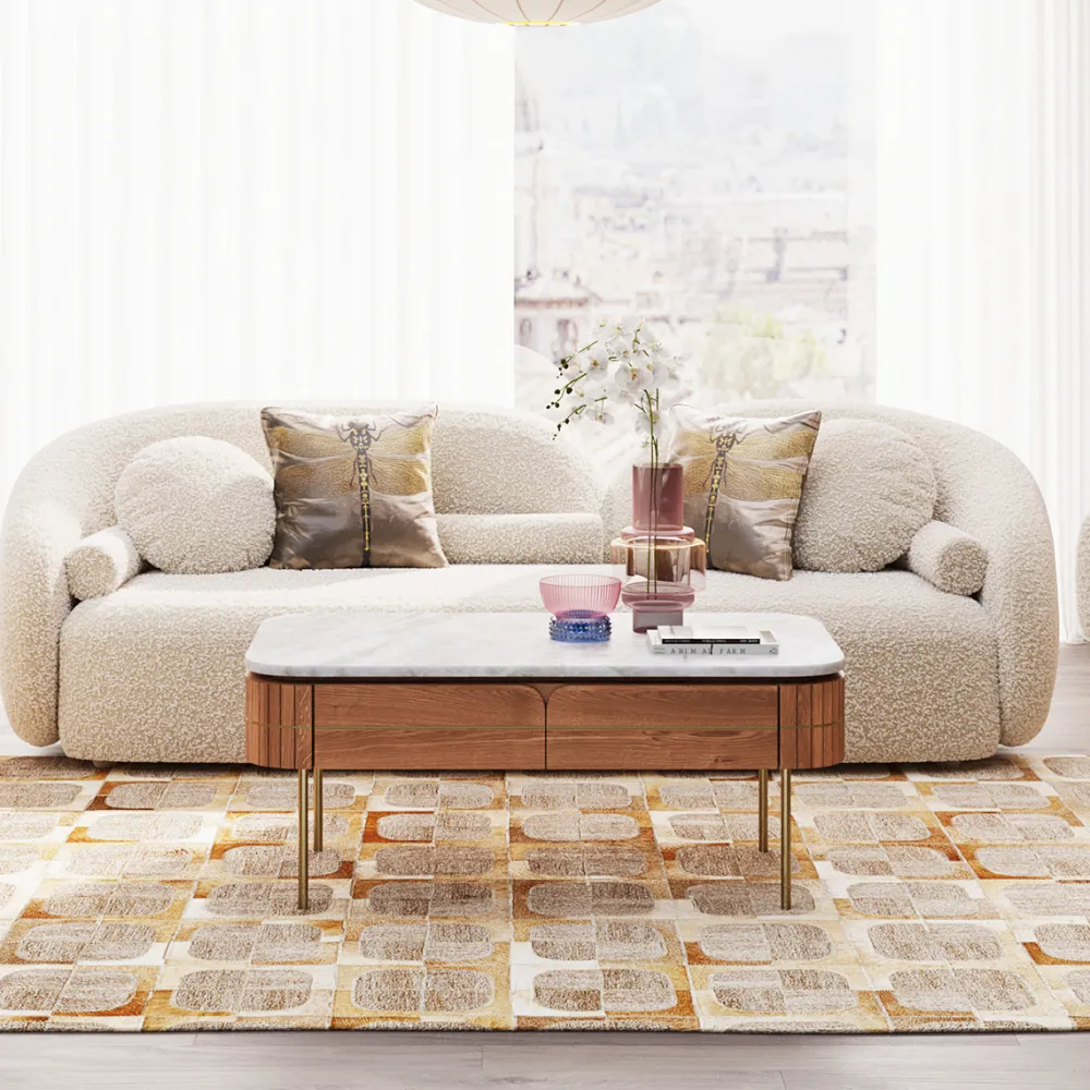 KARE Design Sohvapöydät*Grace Sohvapöytä, Mangopuu, Marmori 110x60cm