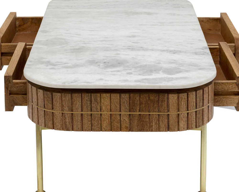 KARE Design Sohvapöydät*Grace Sohvapöytä, Mangopuu, Marmori 110x60cm