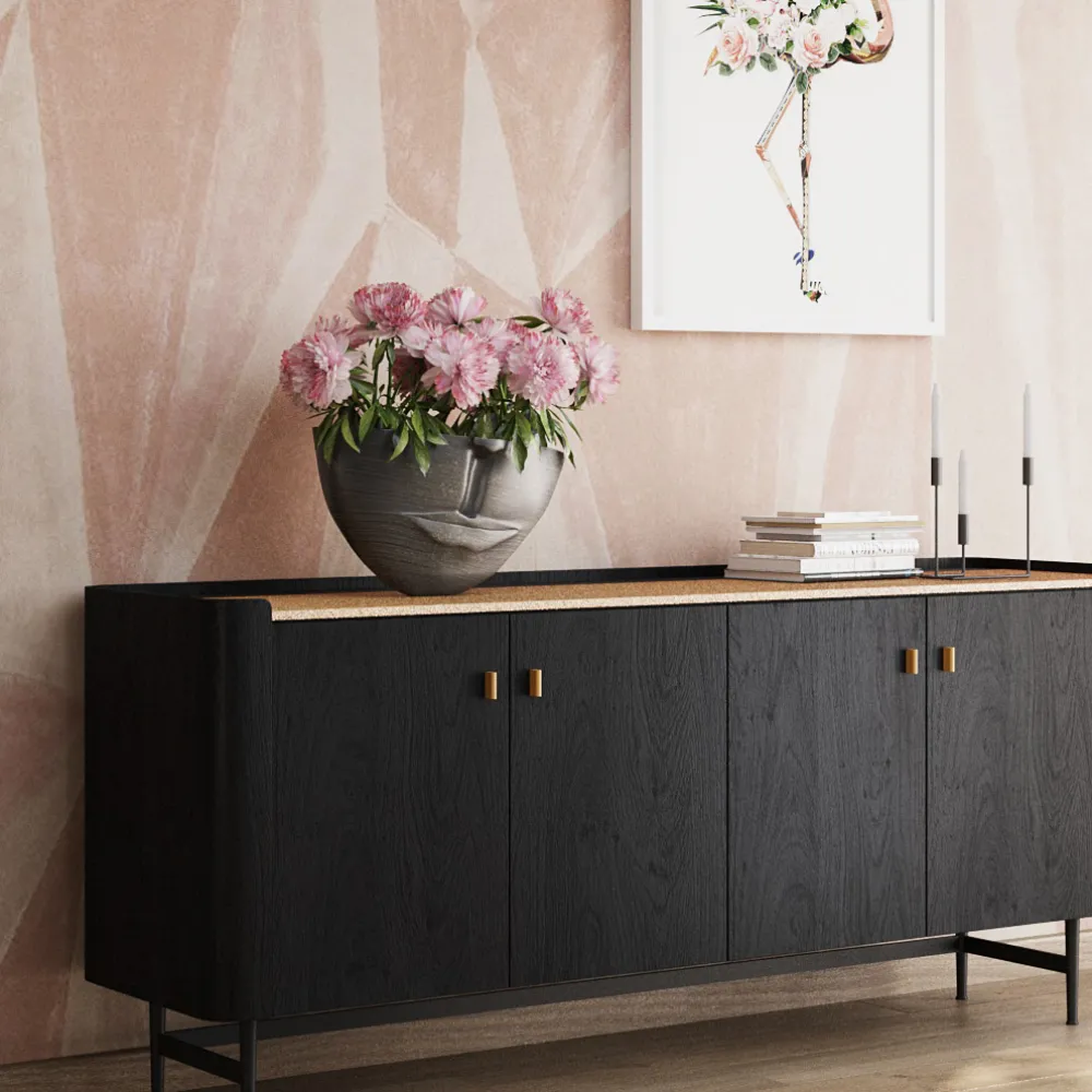 KARE Design Maljakot*Half Face Maljakko Antrasiitti 31cm