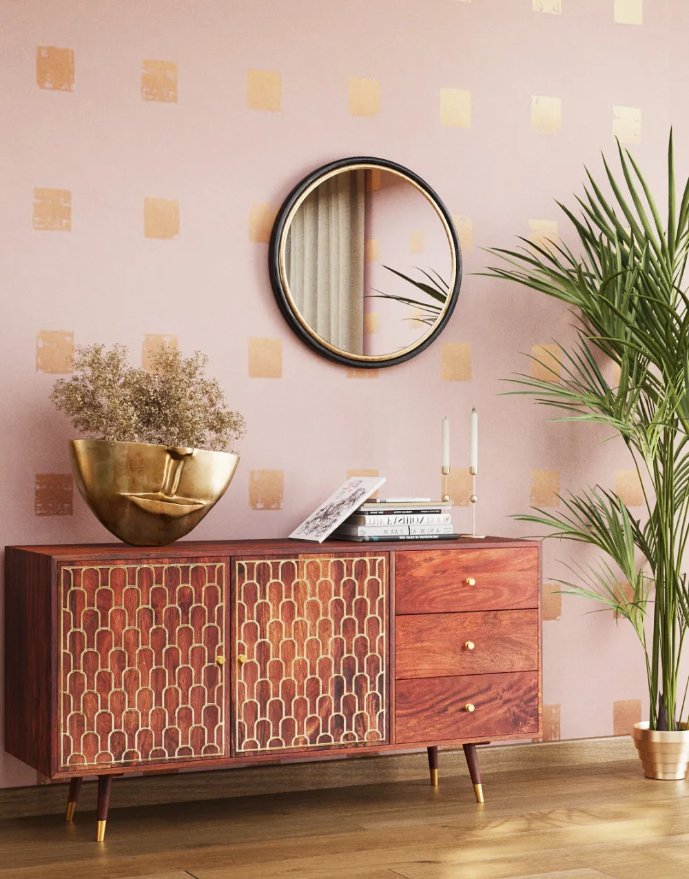 KARE Design Maljakot*Half Face Maljakko Kulta 46cm