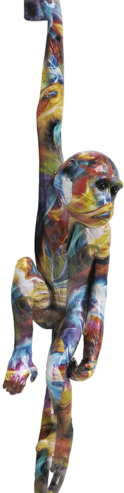 KARE Design Seinäkoristeet*Hanging Ape Colorful Apina Koriste-esine 17x67cm