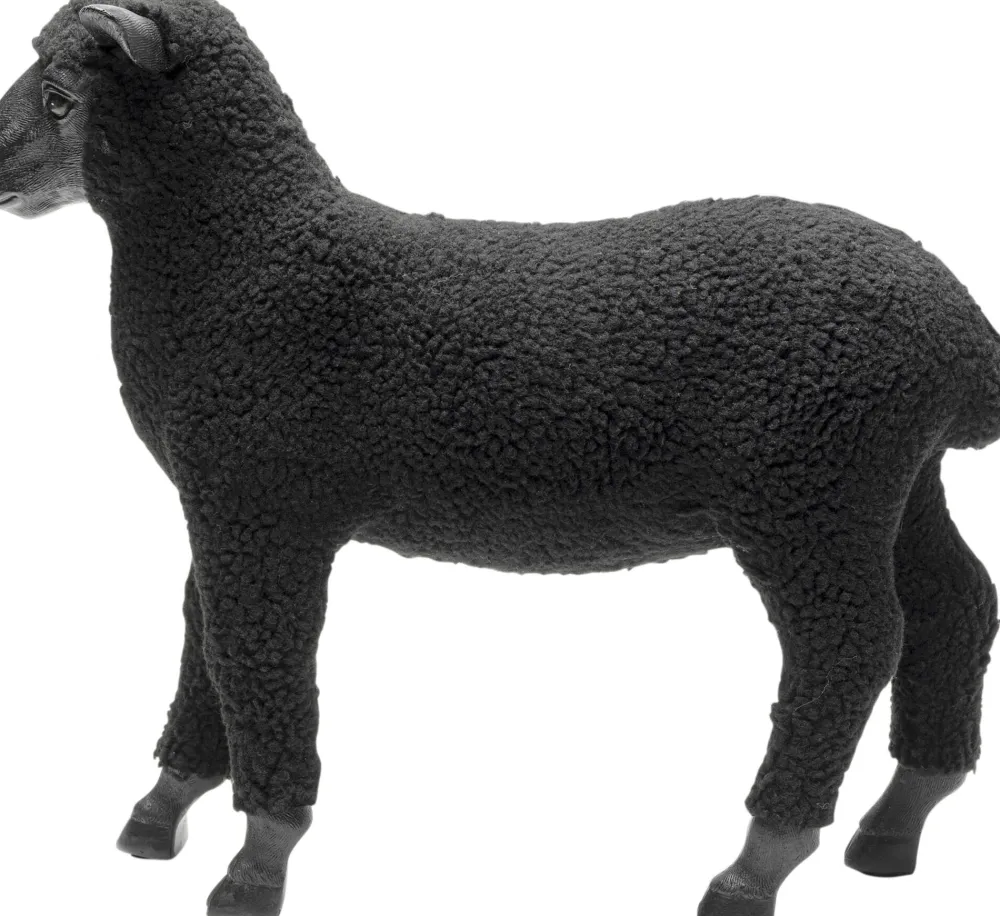 KARE Design Koriste-Esineet*Happy Sheep Wool Lammas Koriste-esine Musta 37cm