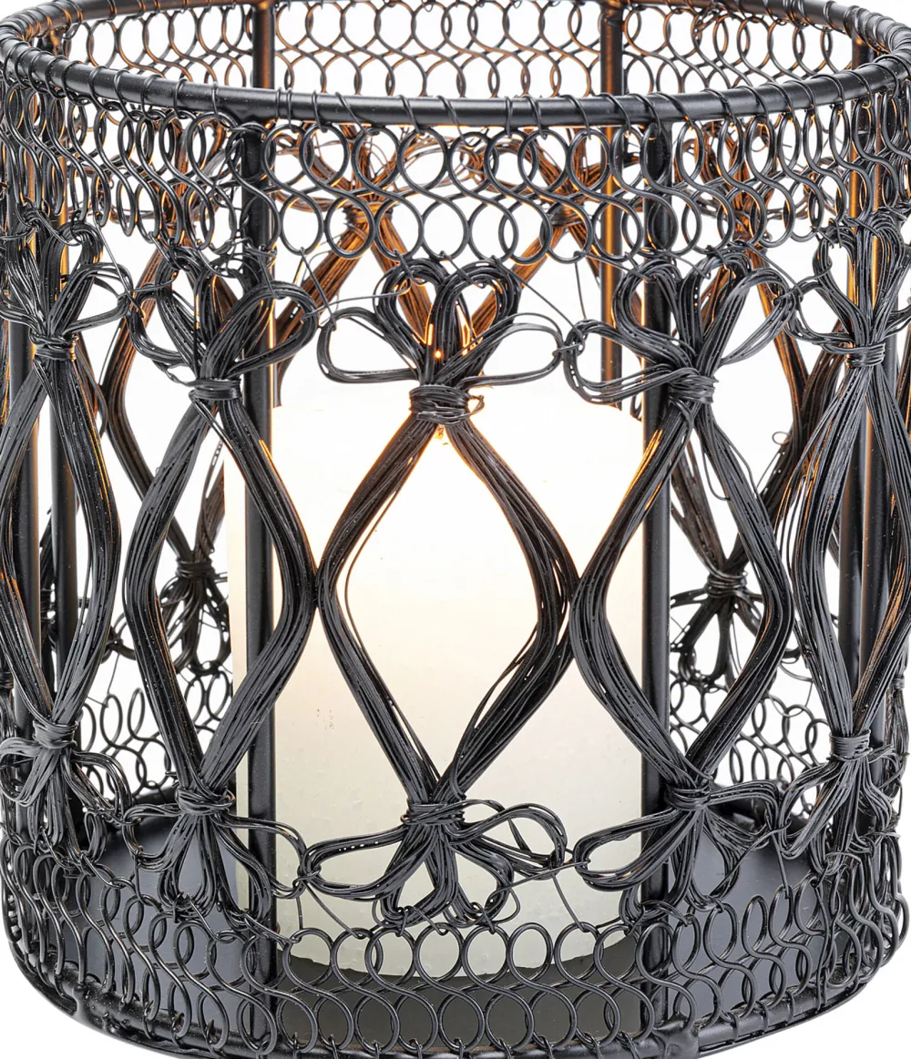 KARE Design Lyhdyt|Kynttilänjalat*Hayat Black Lyhty 15cm