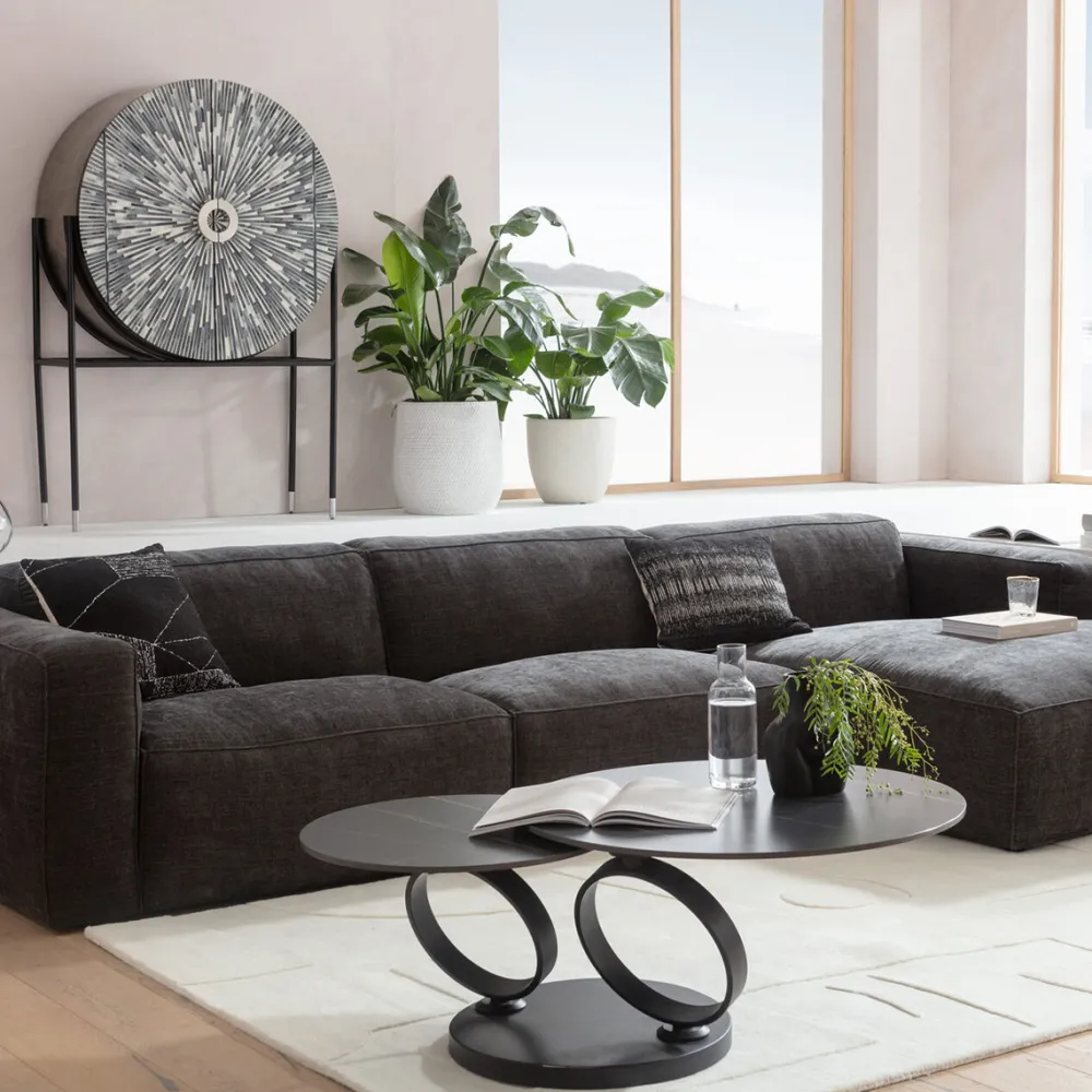 KARE Design Olohuone|Kulmasohvat*Henry Kulmasohva, Oikea - Harmaa 335x170cm