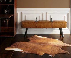 KARE Design Matot*Hide Lehmänahka Matto, Ruskea-valkoinen 232x255cm