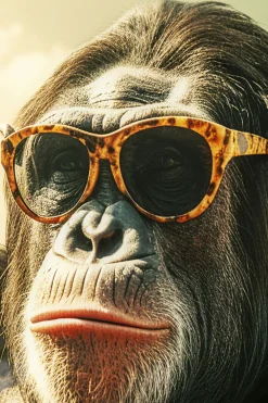 KARE Design Taulut|Olohuone*Holiday Monkey Apina Lasitaulu 80x60cm