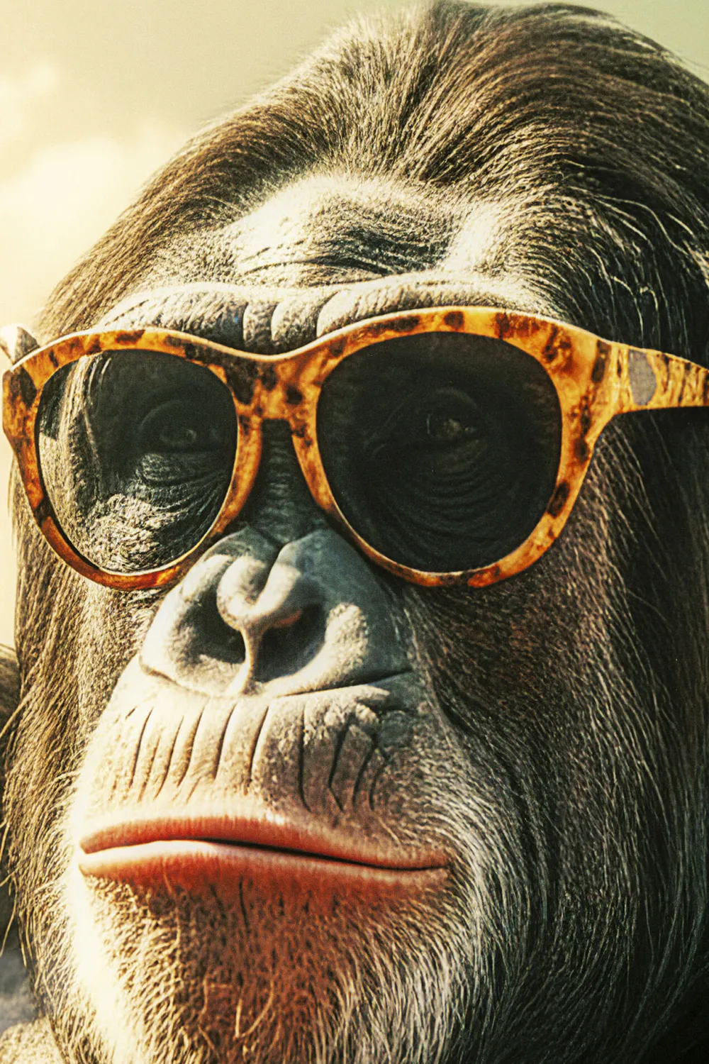 KARE Design Taulut|Olohuone*Holiday Monkey Apina Lasitaulu 80x60cm