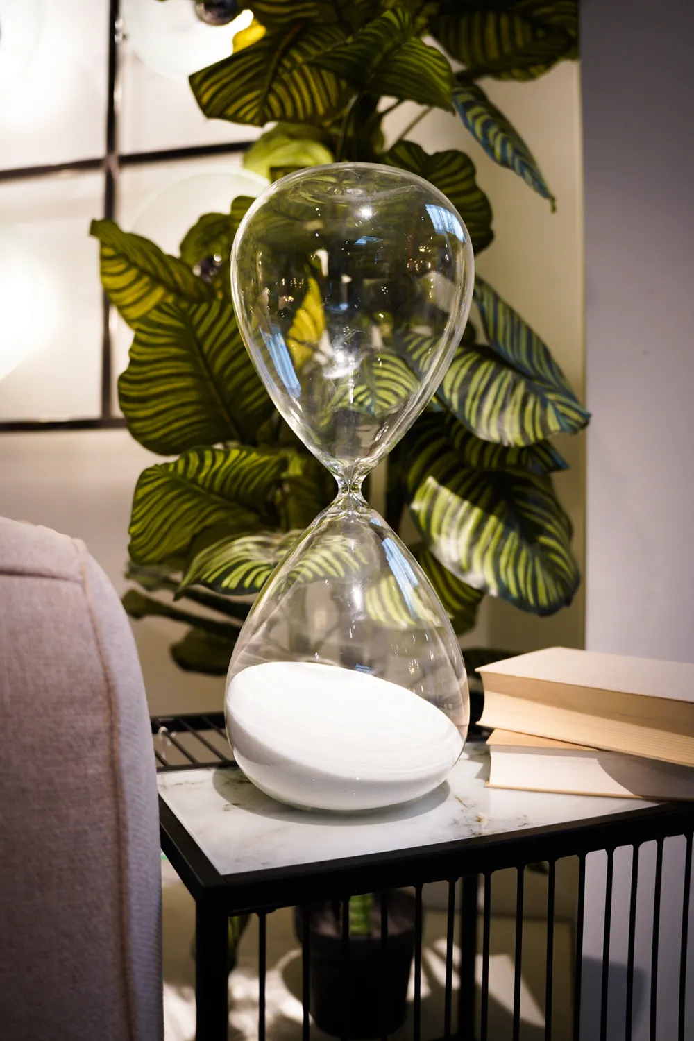 KARE Design Koriste-Esineet*Hourglass Timer Tiimalasi, Valkoinen 45cm