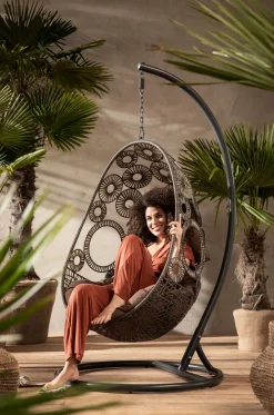 KARE Design Nojatuolit*Ibiza Brown Roikkuva Tuoli, Ruskea