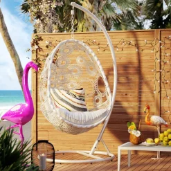 KARE Design Nojatuolit*Ibiza Roikkuva Tuoli, Ulkokaluste, Valkoinen