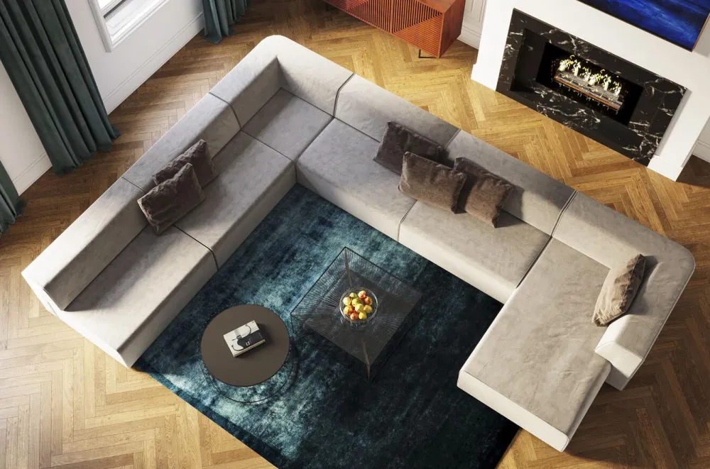 KARE Design Moduulisohvat*Infinity 2-istuttava Moduuli, Harmaa 120cm