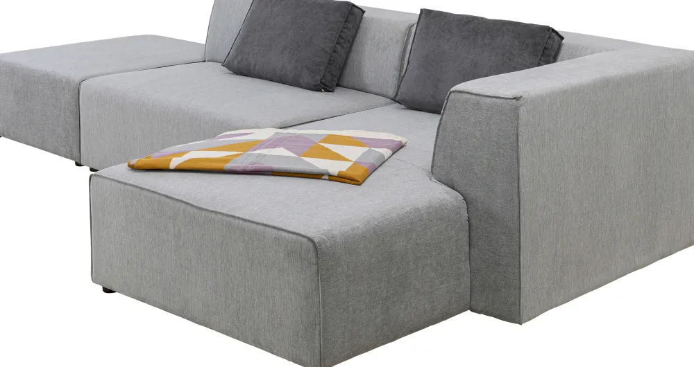 KARE Design Olohuone|Kulmasohvat*Infinity Ottomane Kulmasohva, Harmaa, Oikea