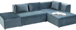 KARE Design Sohvat|Moduulisohvat*Infinity Velvet Kulmasohva, Ocean, Oikea