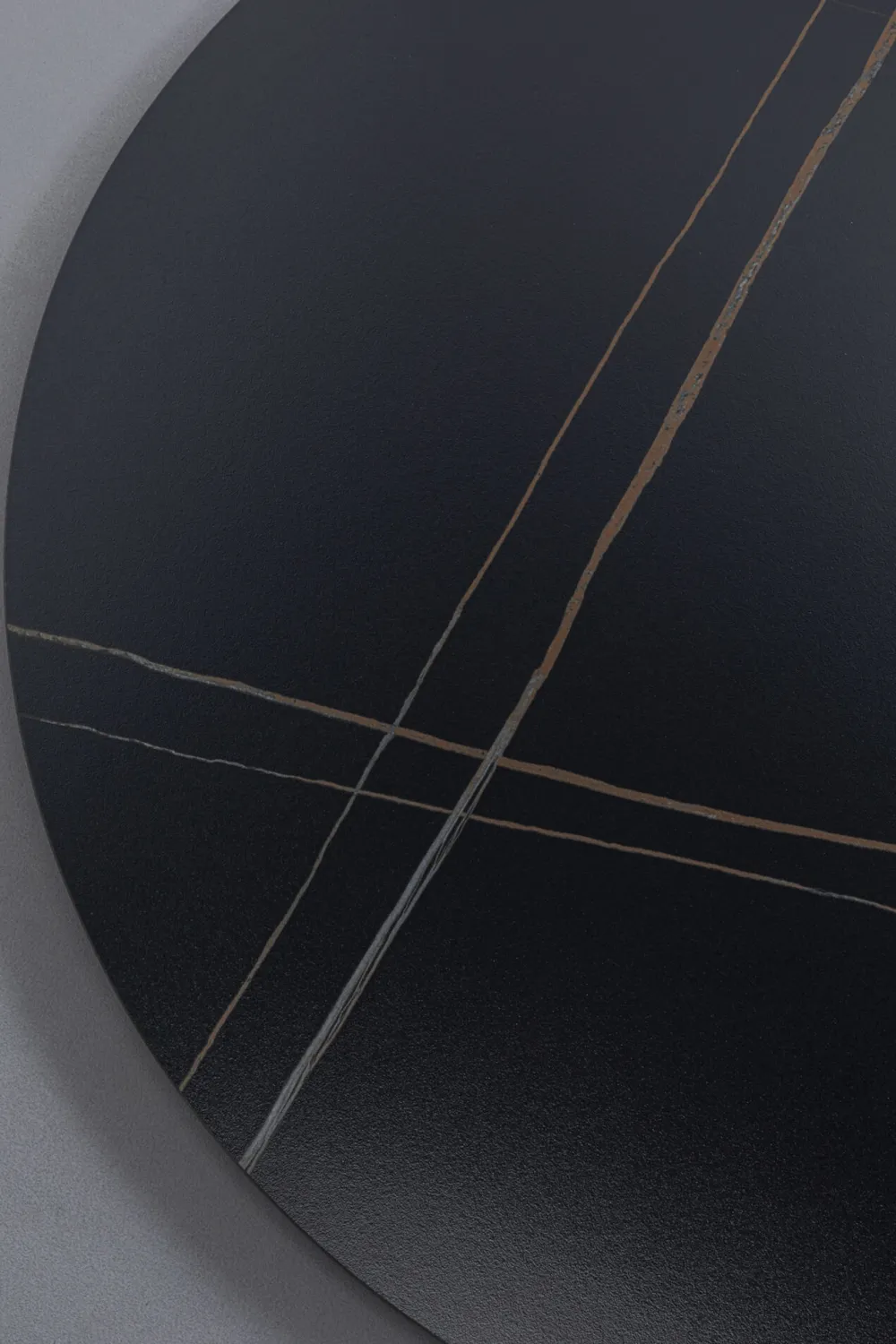 KARE Design Pöydät*Invitation Pyöreä, Keraaminen Pöytälevy Musta Ø90cm