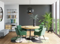 KARE Design Pöydät*Invitation Pyöreä Pöytä Tammi/musta Ø120cm