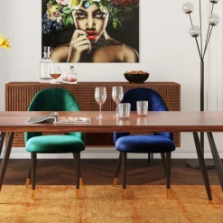 KARE Design Tuolit*Iris Velvet Tuoli Sininen (2/Setti)